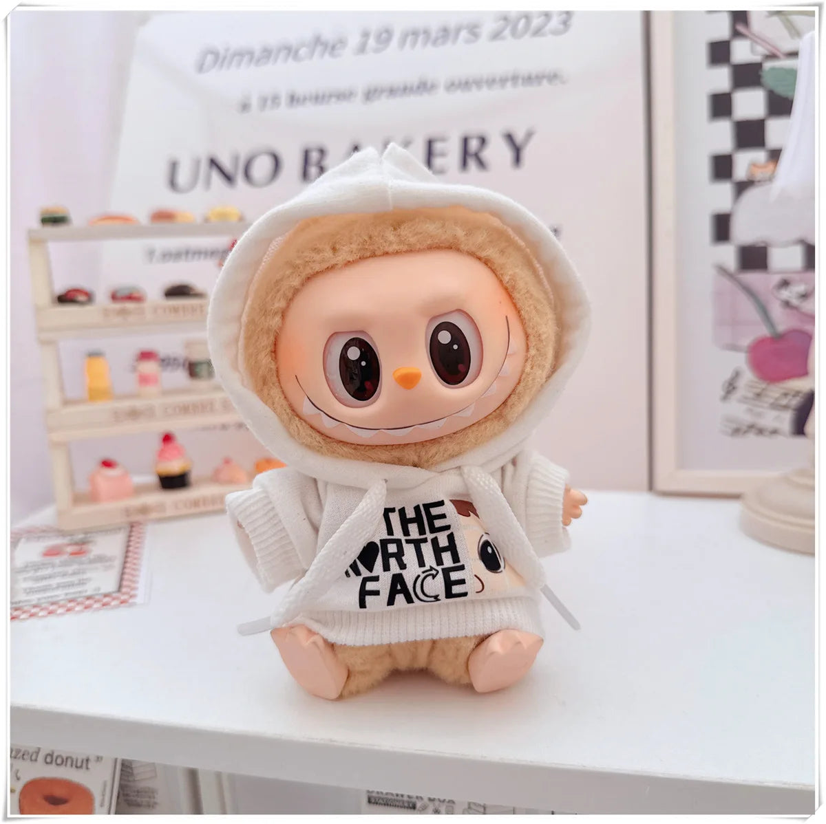 15/17cm Labubu V1 V2 Doll Clothing Fashion Hoodie and Pants Set Korean Idol Trendy DIY Doll Clothing Accessories Toy Gift
