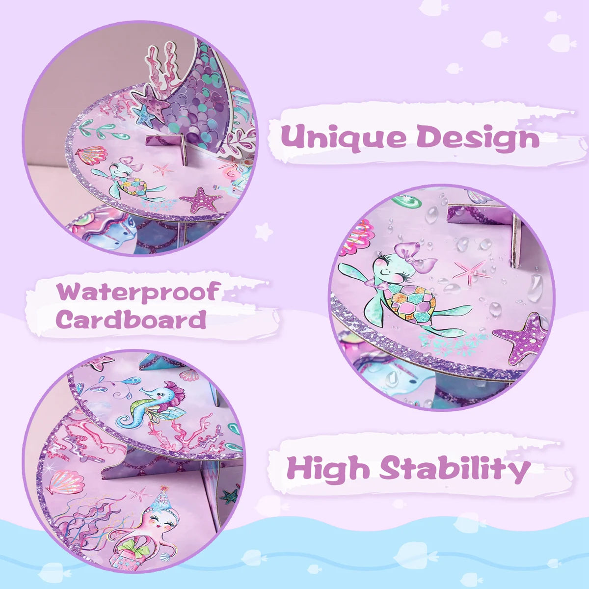 Mermaid Party Disposable Tableware Paper Plate Mermaid Birthday Party Decoration Girl Under the Sea Party Decoration Baby Shower