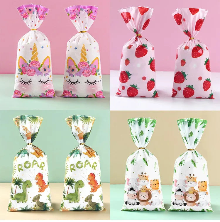 25/50/100pcs Unicorn Candy Bags Gift Packing Bags Birthday Party Decor Gift Bag for Guest Girl Birthday Supplies Baby Shower