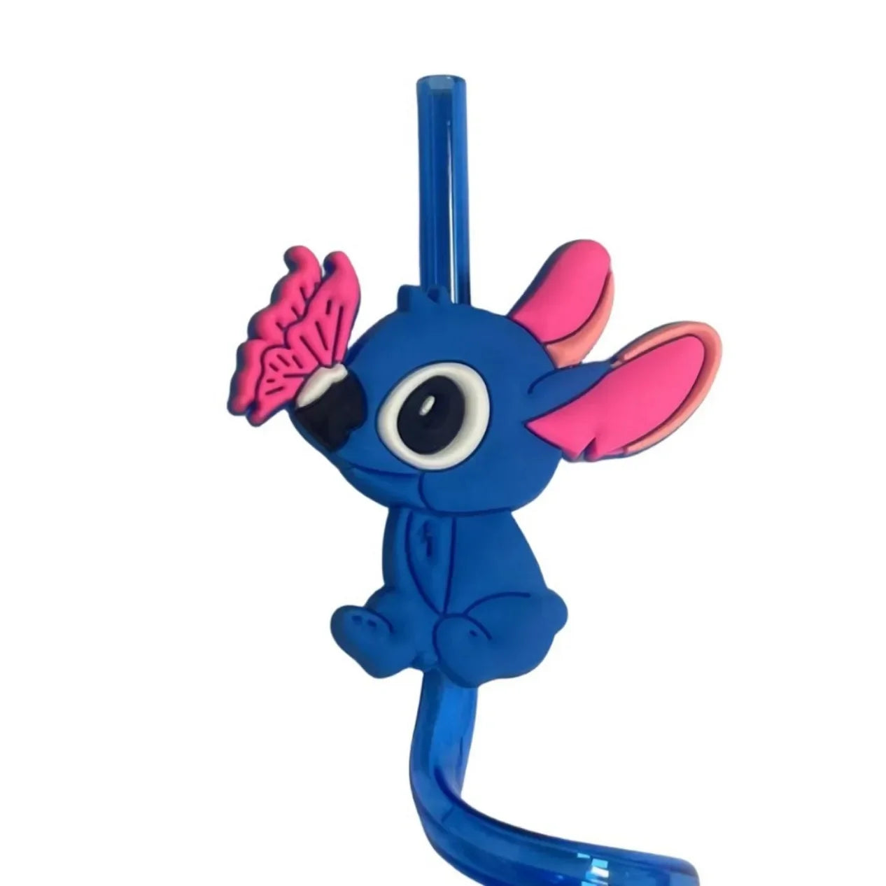 Cartoon Stitch Series Curved Straw Ice Cream Straw Soft Rubber Environmentally Friend Material Food Grade Artistic Design Straw