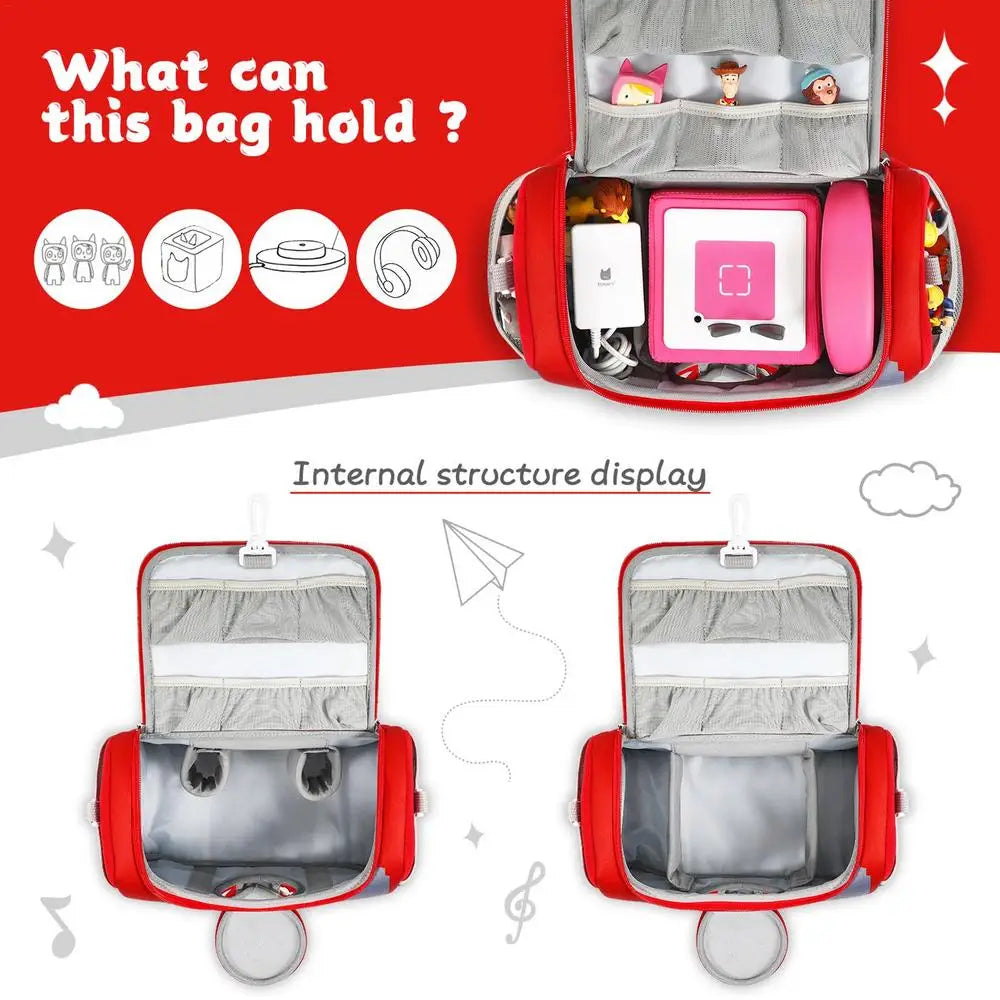 Musical Toy Storage Bag Travel Carrying Bag for Toniebox Organizer Case Storage Holder Box for Tonies Characters & Audio Player