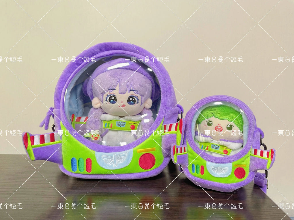 Labubu Bag Toy Story Buzz Lightyear Style Animation Peripheral Satchel 20cm Cotton Doll Bag Portable Cute Gift