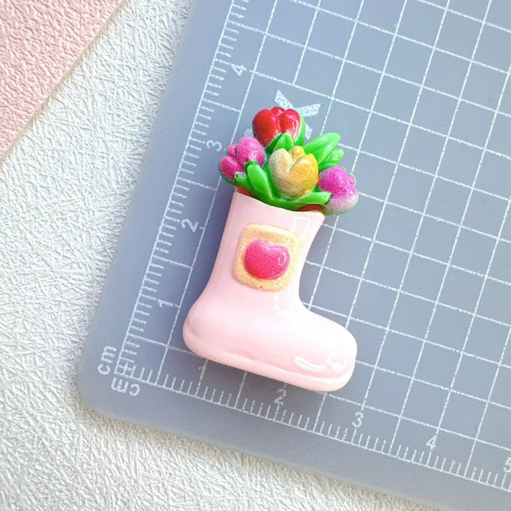 20pc Balloon Camera Fruit Tree Cartoon Resin Charms DIY Cream Gel Hair Clips Scrunchies Phone Case Craft Supplies for Kids Girls