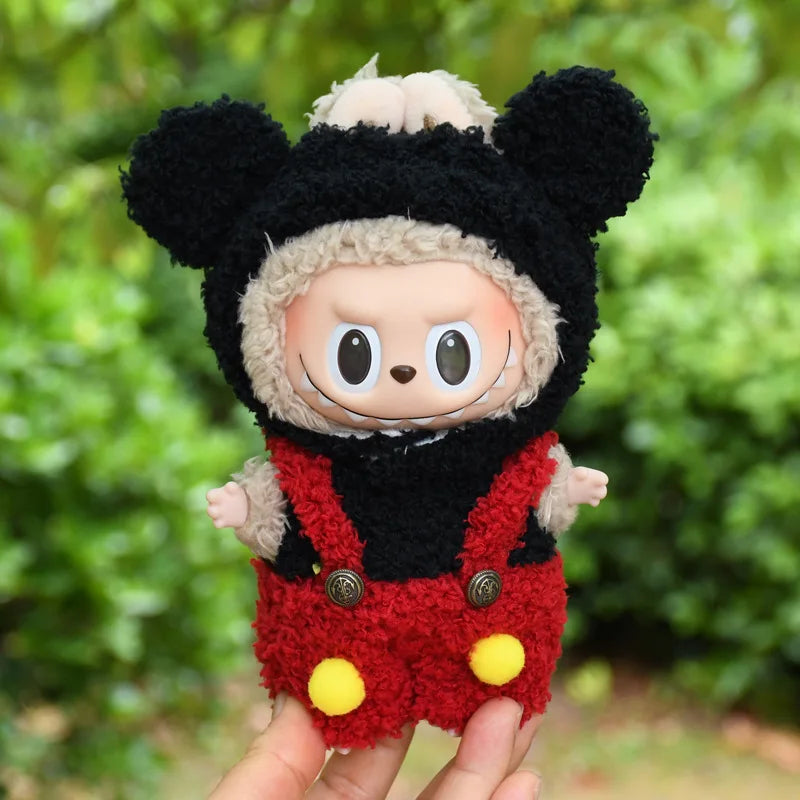 17cm Cute Mini Plush Doll'S Clothes Outfit Accessories For Korea Kpop Exo Labubu Idol Dolls Skirt Hat Clothing DIY Kids Gift