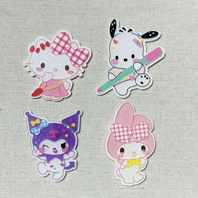 2pcs Cartoon Sanrio Acrylic Flatback Accessories DIY Hair Accessories Hairpin Jewelry Jewelry Mobile Phone Case Charms