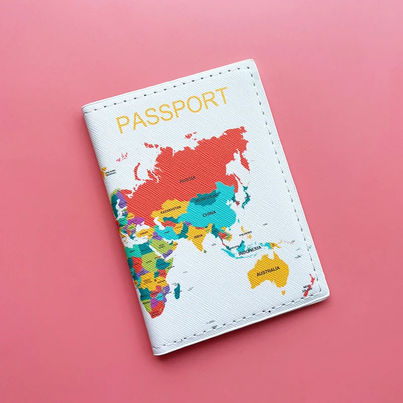 PU Leather Travel Passport Cover Girls Boys Multifunction Credit Card Organizer Case Men Women Passport Holder