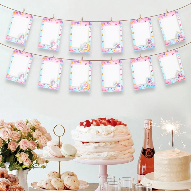 Rainbow Unicorn Disposable Tableware Happy 1st Birthday Party Decorations Kids Unicorn Theme Wedding Baby Shower Girls Supplies