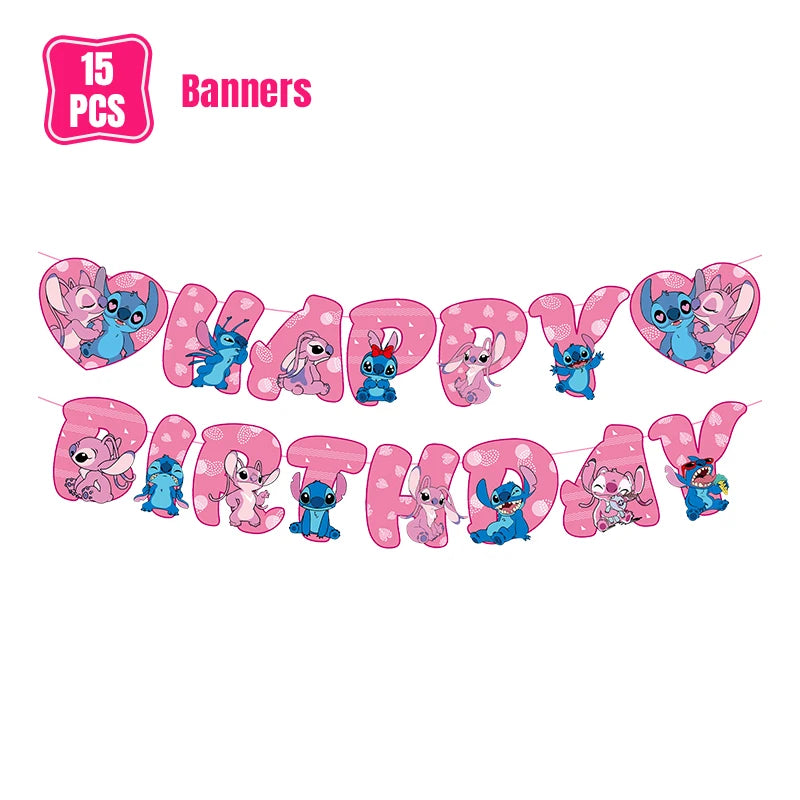Lilo And Stitch Birthday Decorations Stitch Birthday Girl Party Decor Supplies Balloons Backdrop Banner Plates Cups Tablecloth