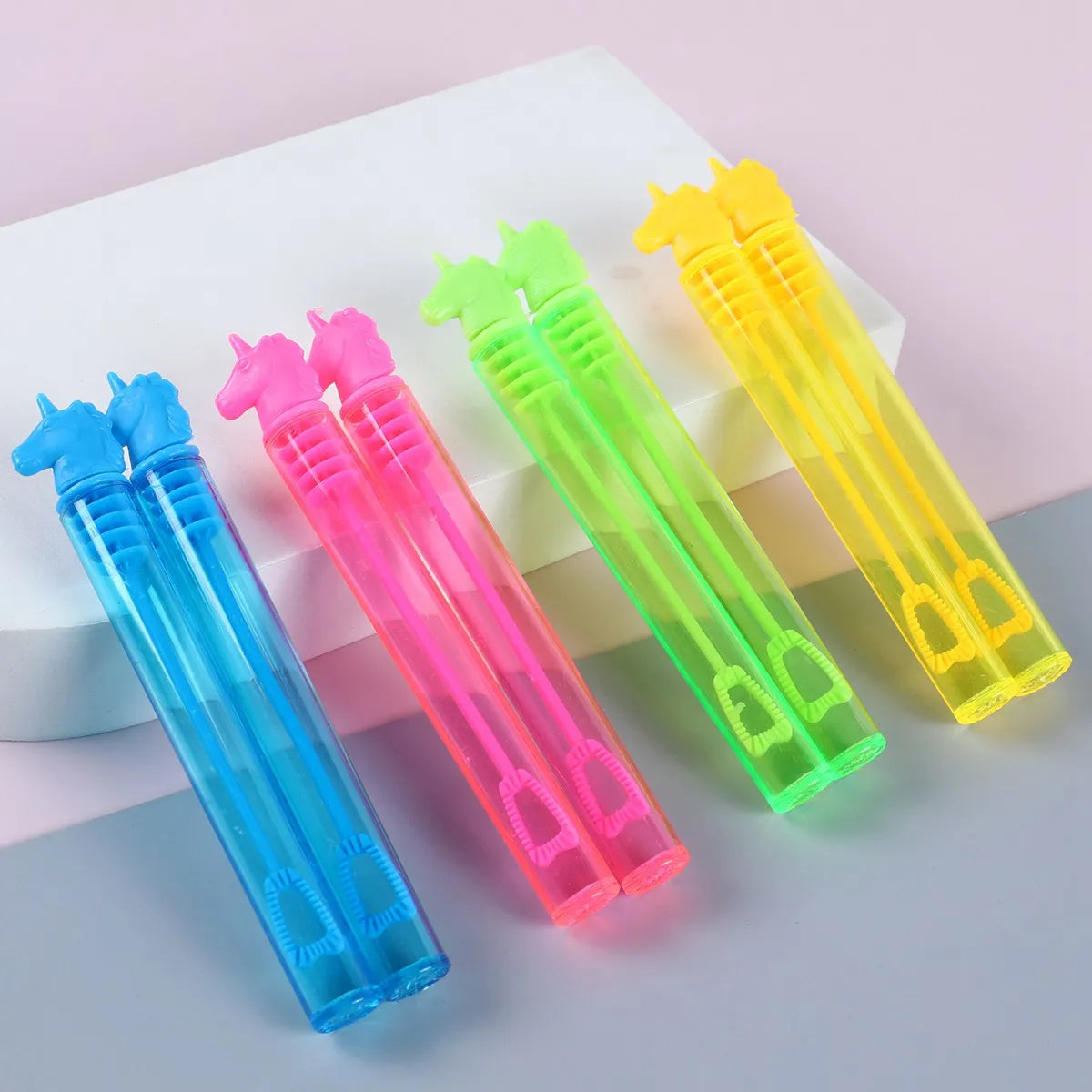Blue Pink Unicorn Bubble Tube Soap Bottle Unicorn Birthday Party Decor Kids Favors Toys for Guests Gifts Baby Shower