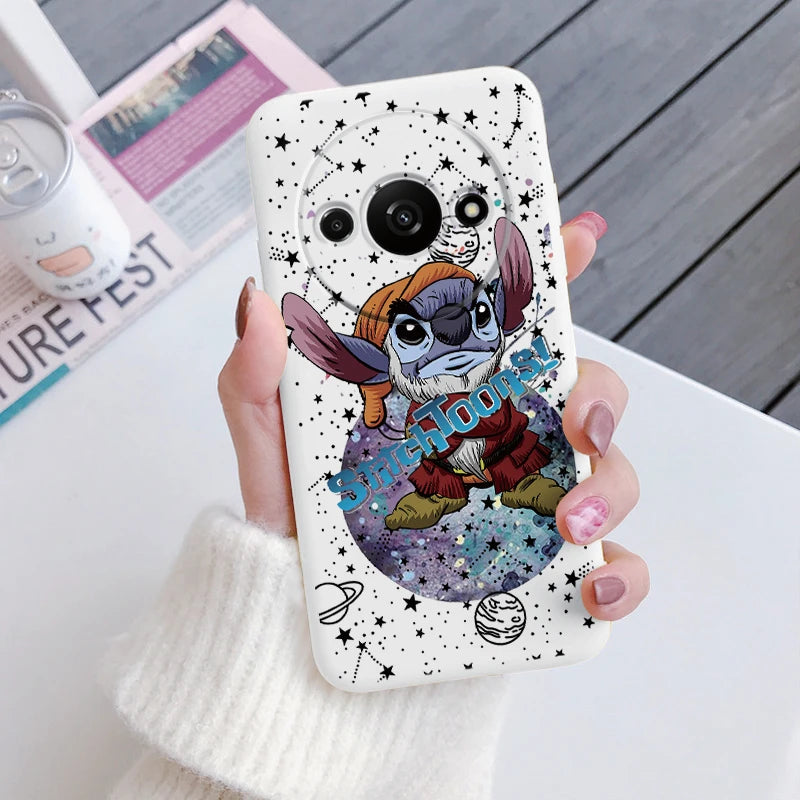 For Redmi A3 Phone Case Soft Silicone Shockproof Super cute Stitch Love?Cover For Xiaomi Redmi A3 Shell RedmiA3 A 3 Bumper Shell