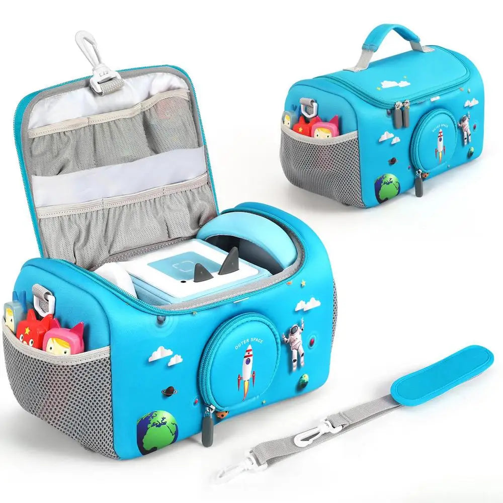 Musical Toy Storage Bag Portable Carrying Bag for Toniebox Audio Player Carrying Box for Kids Doll Headphone Charging Station