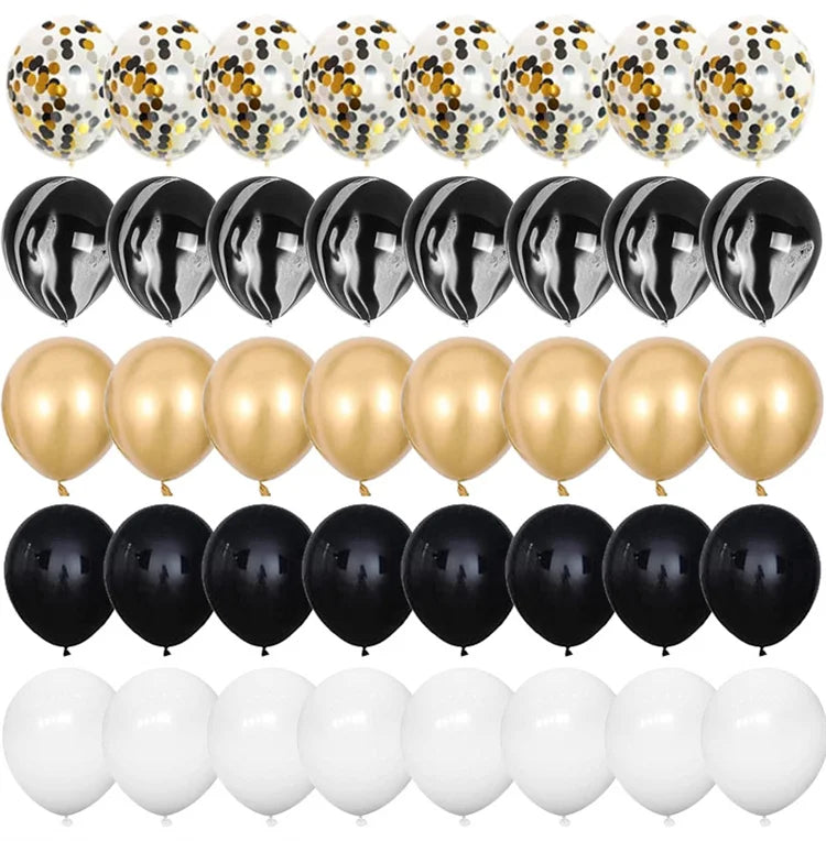 40pcs 12inch Rose Gold Confetti Latex Balloons Happy Birthday Party Decorations Kids Adult Boy Girl Baby Shower Wedding Supplies
