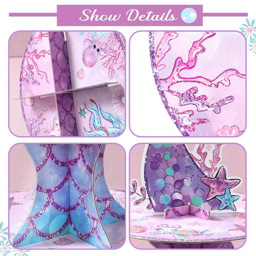 Mermaid Party Disposable Tableware Paper Plate Mermaid Birthday Party Decoration Girl Under the Sea Party Decoration Baby Shower