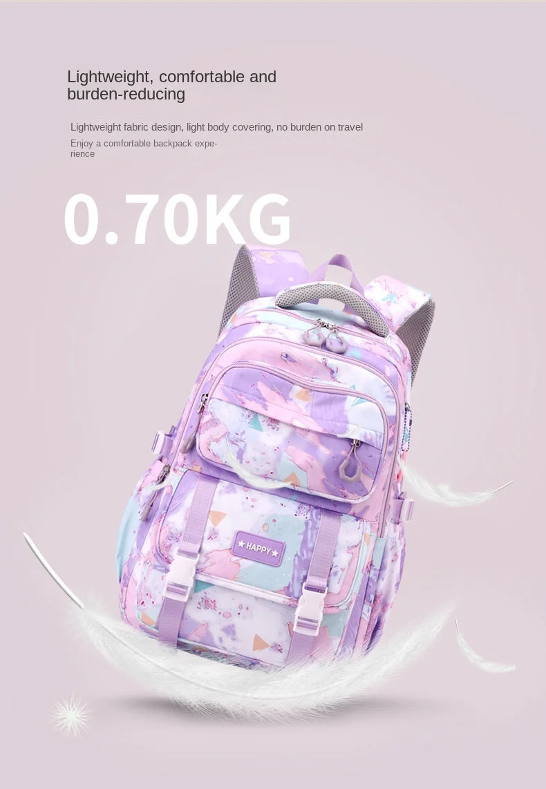 Kids School Backpack with Wheels Rolling Backpack for Girls Student Wheeled Backpack Trolley School Bag Travel Trolley Luggage