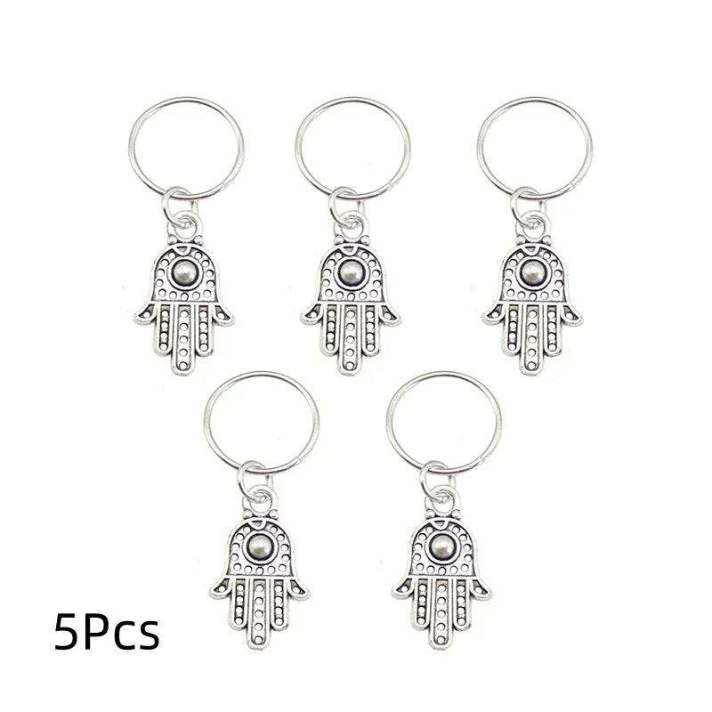 30Pcs/Lot Mix Color Charms Hair Braid Dread Dreadlock Beads Clips Cuffs Rings Hoop Adjustable Jewelry 14MM Clasps Accessories