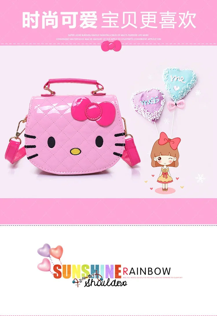 New Hello Kitty Girls Shoulder Bags Cute Cartoon Waterproof Messenger Bag Fashion Kids Anime Handbag Gifts Birthday Gifts
