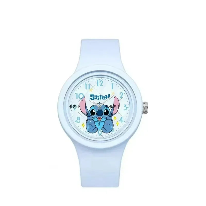 Cute Stitch Watch Cartoon Lilo & Stitch Kawaii Silicone Quartz Watch Anime Peripherals Children Birthday Gifts Boys Toys