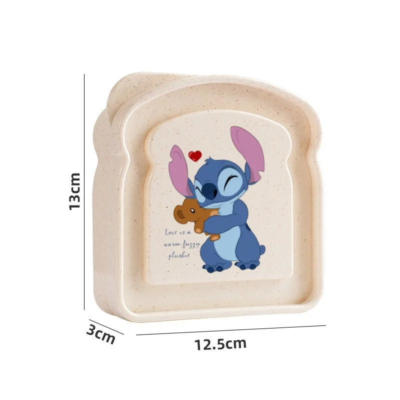 Stitch Sandwich Containers Lunch Box Toast Storage Box with Lid Portable Food Storage Case Reusable Microwave Lunch Case Gifts