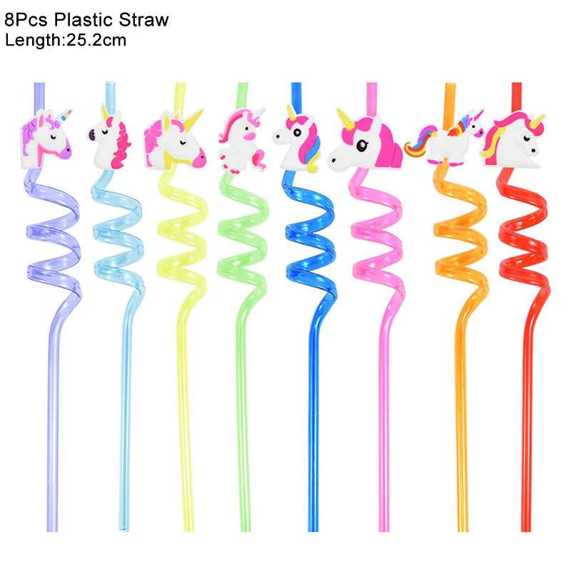 1Set Rainbow Unicorn Balloon 32 inch Number Foil Balloons 1st Kids Unicorn Theme Birthday Party Decorations Baby Shower Globos