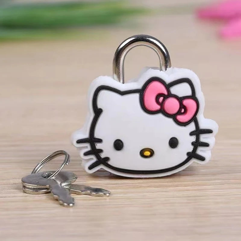 Sanrio Hello Kitty 3D Padlocks Mini Lock Cartoon Cute Multifunctional Luggage Locker Suitcase Girl Drawer Travel Anti-Theft Lock