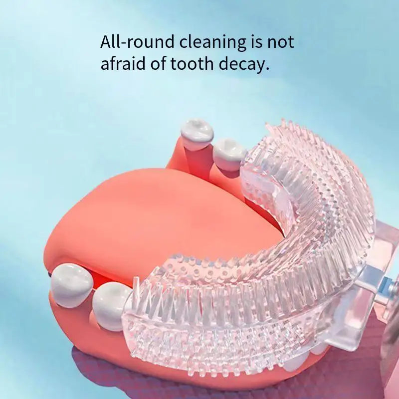 U-Shaped Electric Rechargeable Toothbrush For Children, Oral Care For Boys And Girls Over 2 Years Old, Tooth Cleaning And Brush