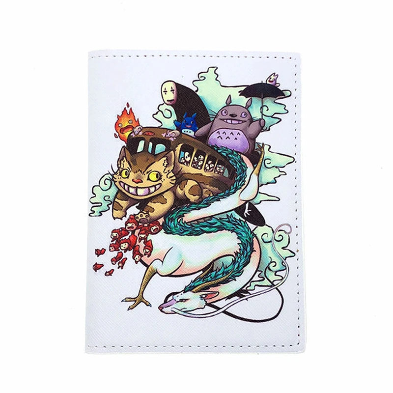 Anime Cartoon Passport Cover Women Girl ID Bank Card Address Holder Boarding Travel Accessories PU Leather Passport Case Wallet