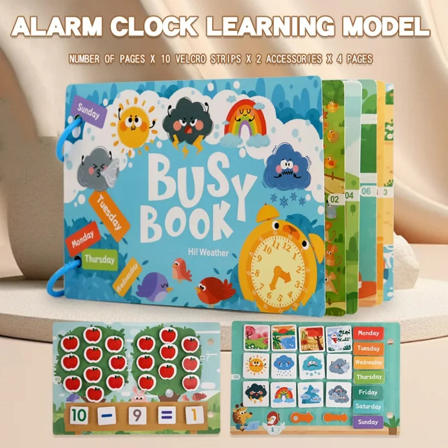 Busy Book for Kids, Animals Vehicles Dinosaurs Stickers, Matching Number & Letter Games, Interactive Learning Activity Book
