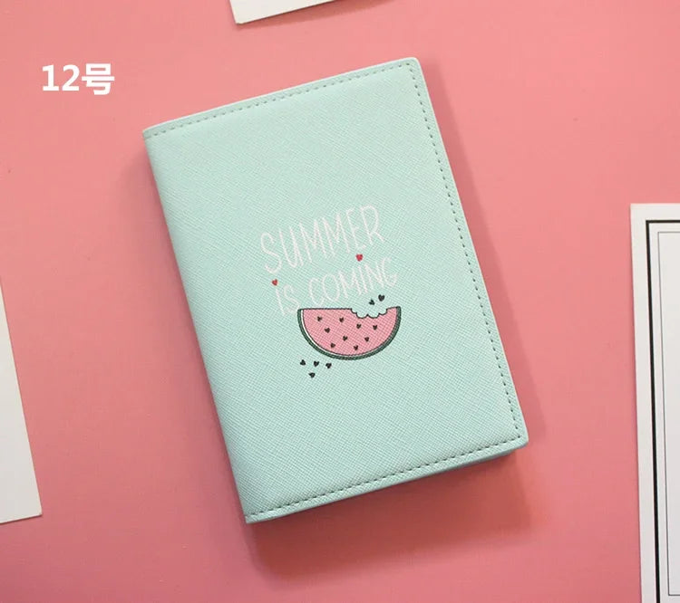 Fashion Men Women Travel Leather Passport Holder Card Case Protector Cover Floral Wallet Bags Flower Passport Cover for girls