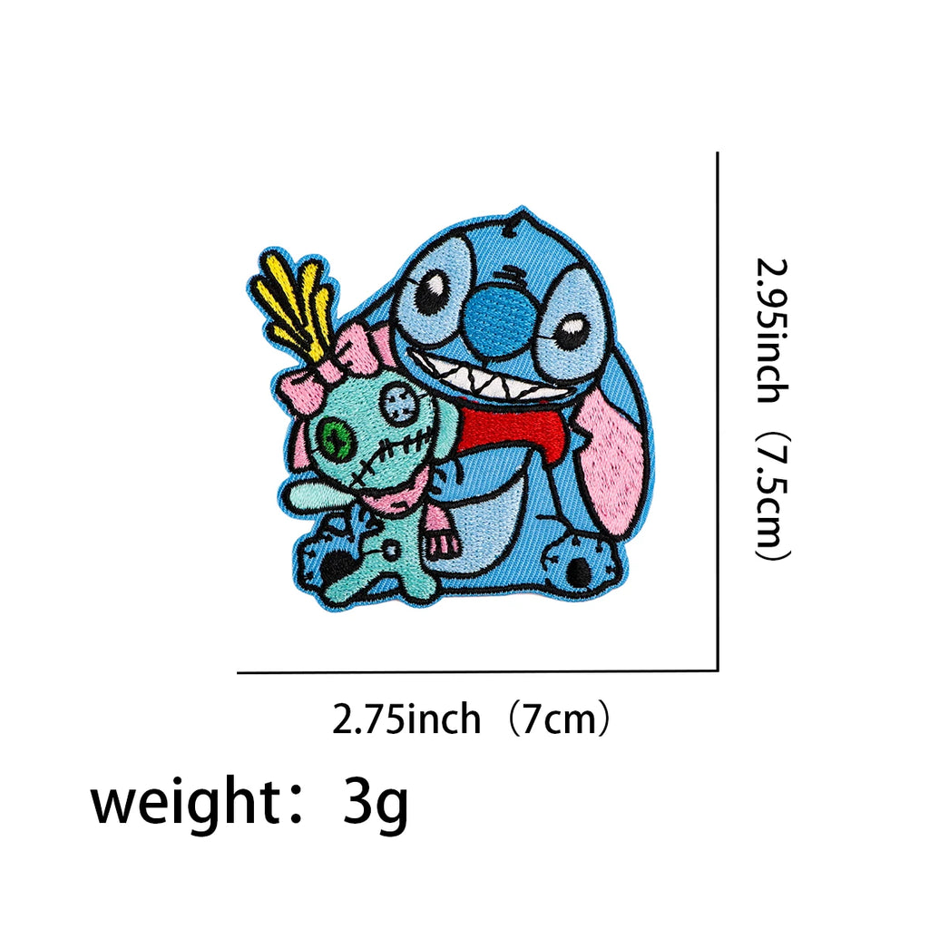 Cute Stitch Patches On Clothes Cartoon Mushu Dragon Embroidered Patches Animals Badges Iron On Patch DIY Clothing Accessories