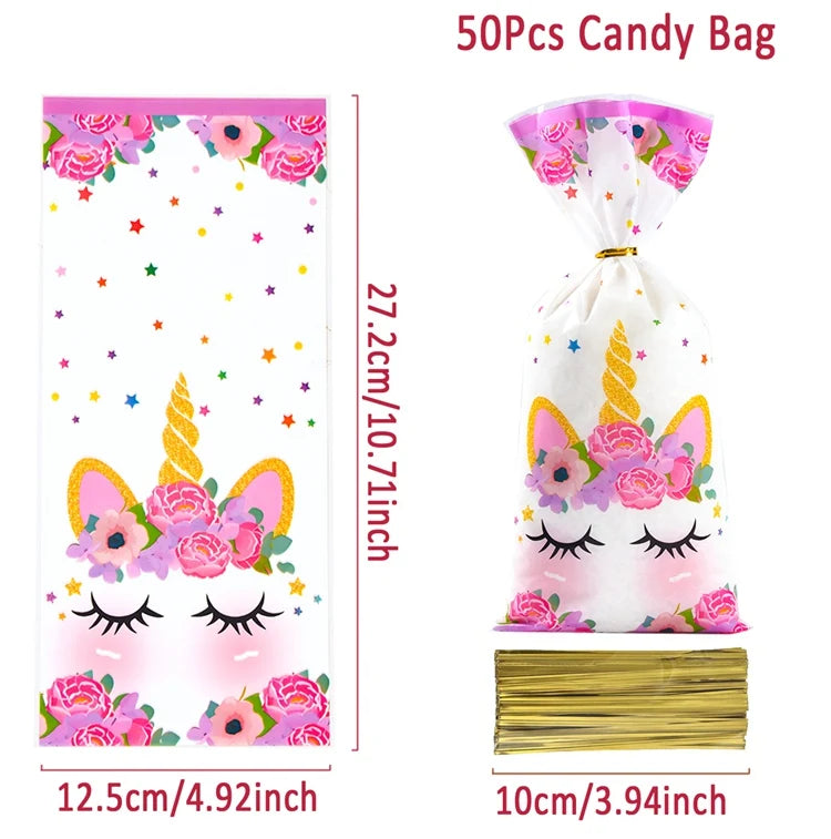Unicorn Party Decoration Disposable Tableware Unicorn Birthday Party Decorations Kids Baby Shower Girl Birthday Party Supplies