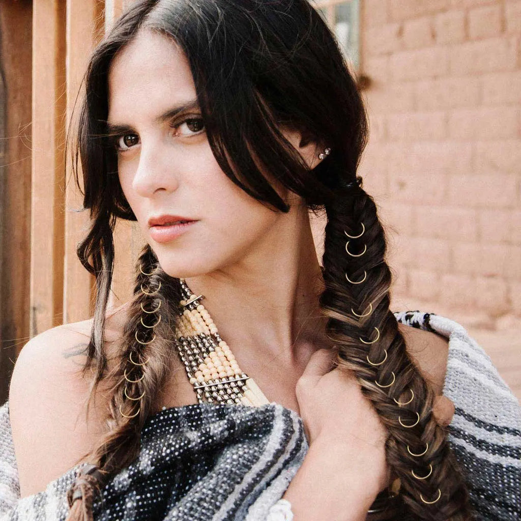 30Pcs/Lot Mix Color Charms Hair Braid Dread Dreadlock Beads Clips Cuffs Rings Hoop Adjustable Jewelry 14MM Clasps Accessories
