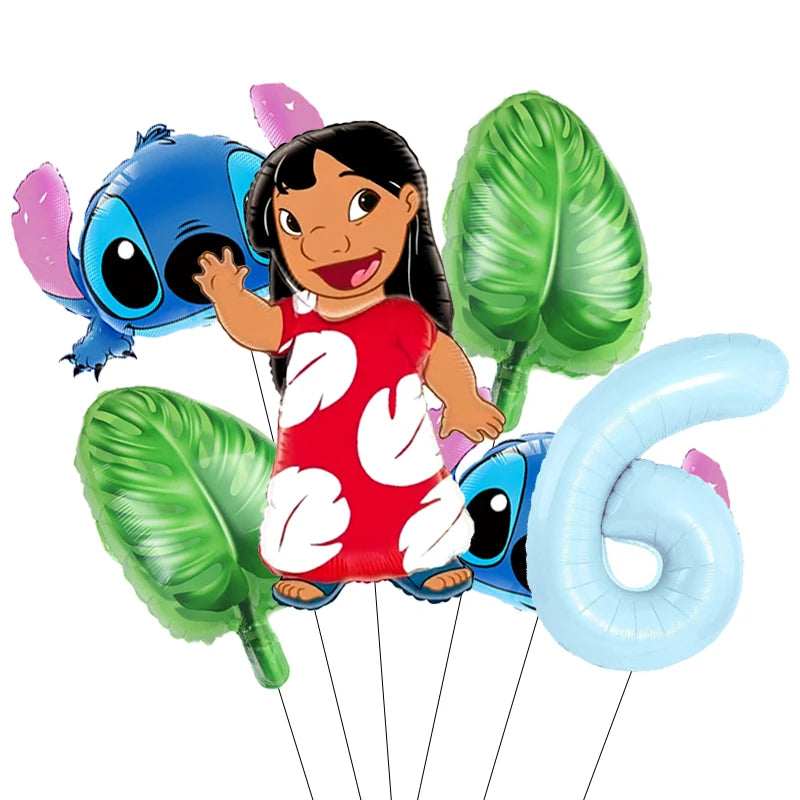Lilo & Stitch Party Balloons Stitch Number Balloon Garland Arch Kit Baby Shower Birthday Party Decor Kids Toy Gift