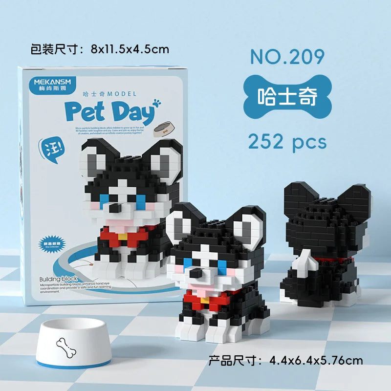 Cat Animal Brick Toy for Children Girls 8 To 10 Years Old Birthday Gifts Construction Block Set Mini Building Blocks Educational