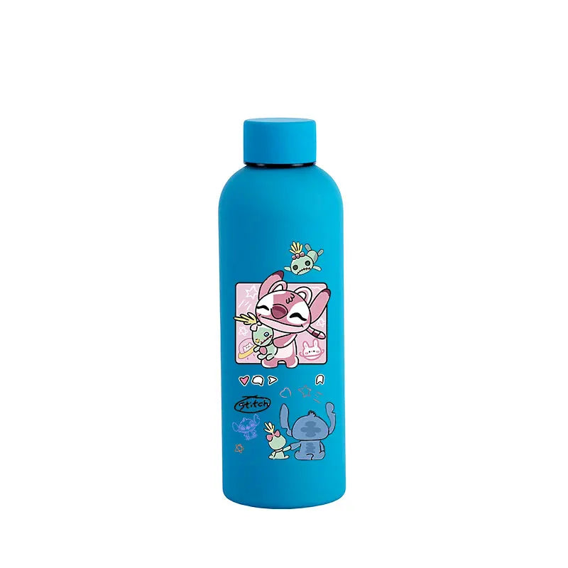 Lilo&Stitch Insulated Cup Sports Small Mouth Bottle Angel Colour Double-layer Vacuum Stainless Steel Cola Coffee Frosted Bottle