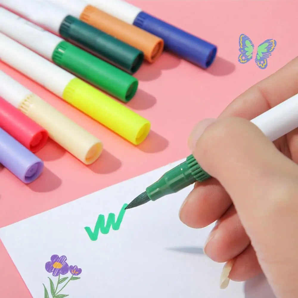 Color By Number Adult Coloring Book Drawing Learning Books Quick-drying Double-Sided Watercolor Pencil Set Kids Drawing Learning