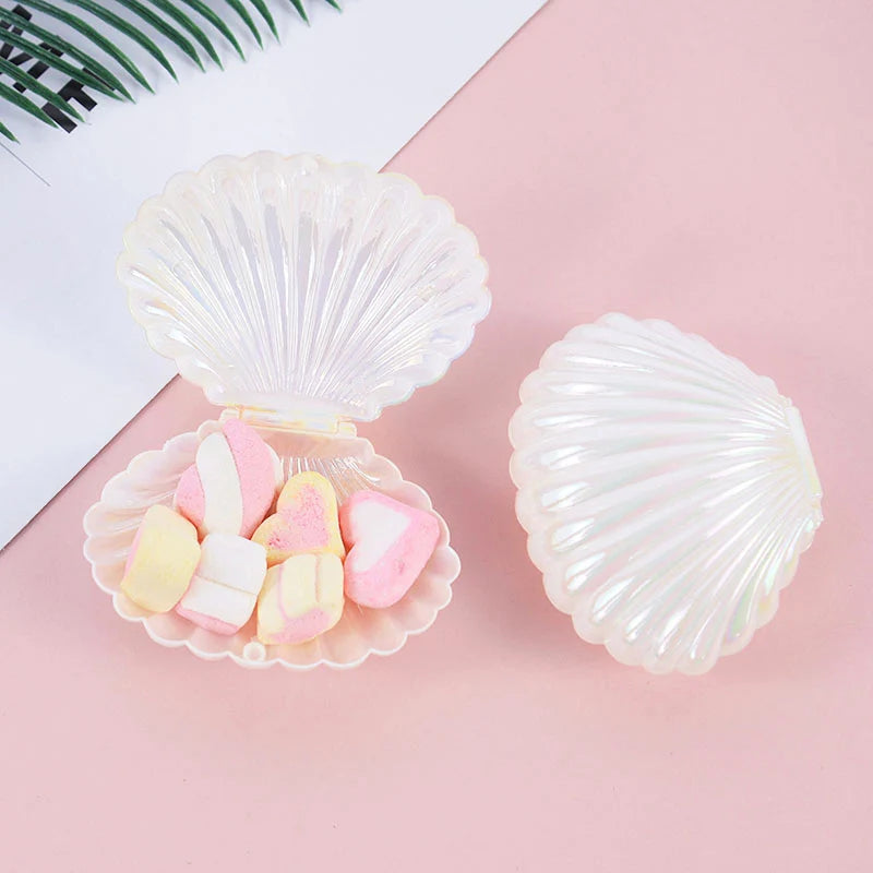 5/10pcs Shell Shaped Candy Gift Box Girls Mermaid Birthday Party Decor Wedding Baby Shower Favors Christmas Jewelry Storage Box