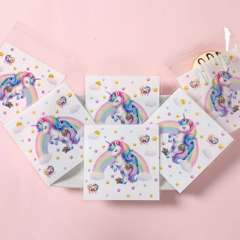 Rainbow Unicorn Handbag Candy Bag Happy 1st Birthday Party Decorations Kids Favors Gift Unicorn Box Baby Shower Girls Supplies