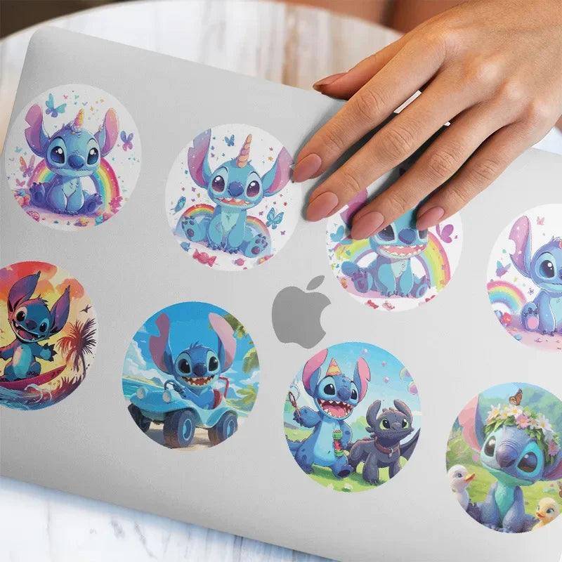 500pcs/roll Stitch Sealing Stickers Cute Angel Round Sticker Envelop Diary Diy Decoration Label Birthday Gifts