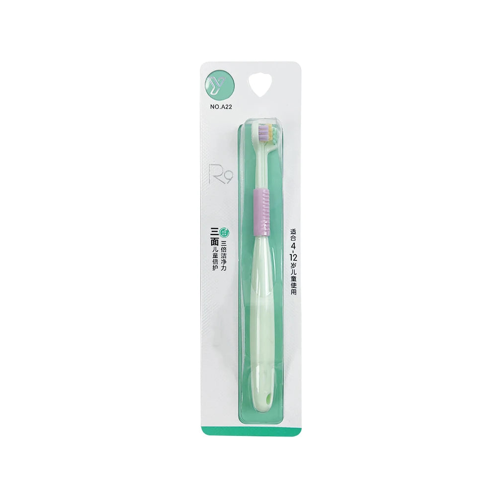 2 Pcs Children'S 3d Soft Bristled U-Shaped Three Sided Toothbrush For 360 Degree Deep Oral Cleaning Teeth Care For Boys Girls