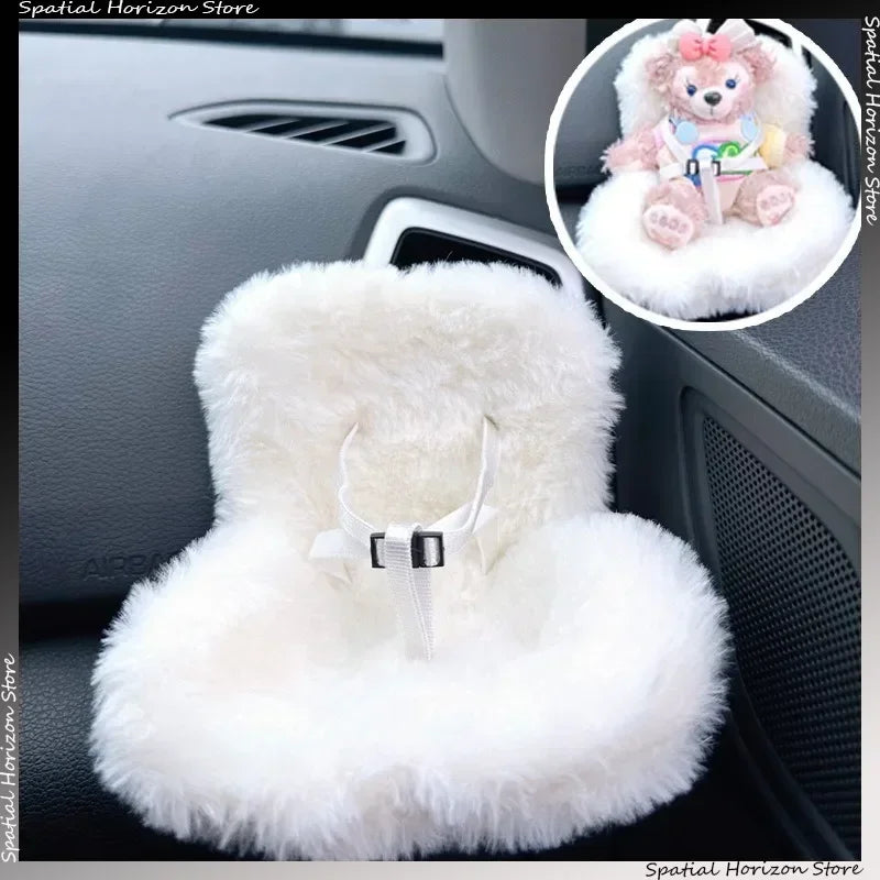 Mini Plush Safety Seat Kawaii Labubu Idol Kpop Doll Display Seat Car Air Aromatreatment Decoration Accessories