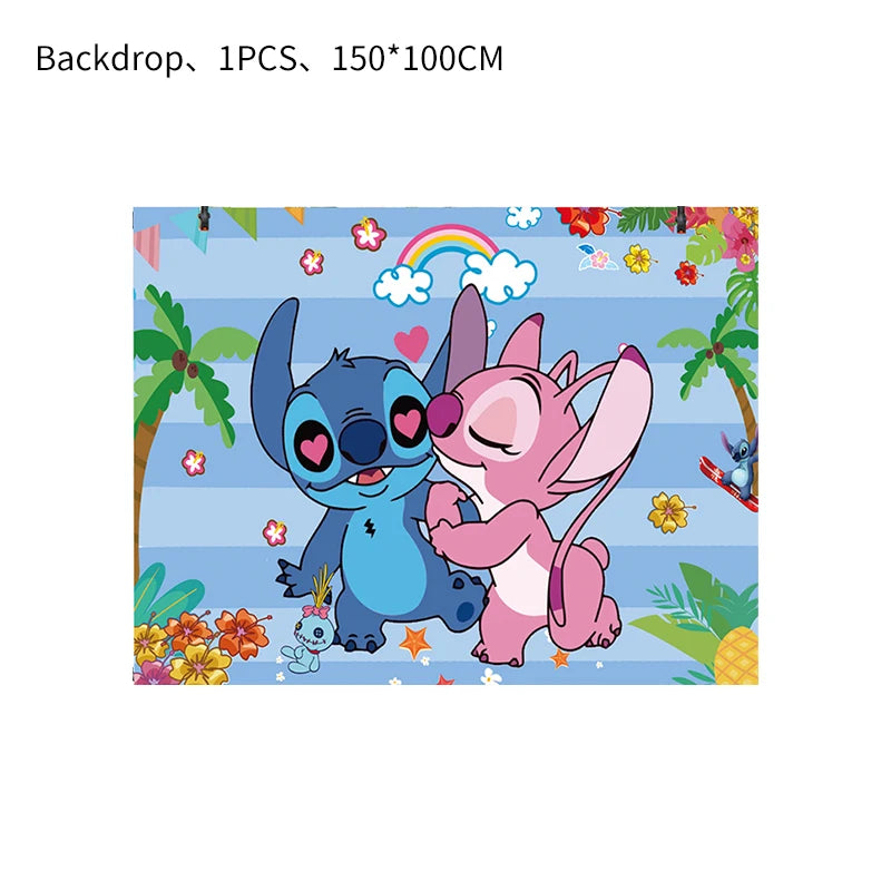 Stitch Party Supplies For Child Lilo And Stitch Birthday Party Decorations Balloons Banner Tablecloth Backdrop Tableware