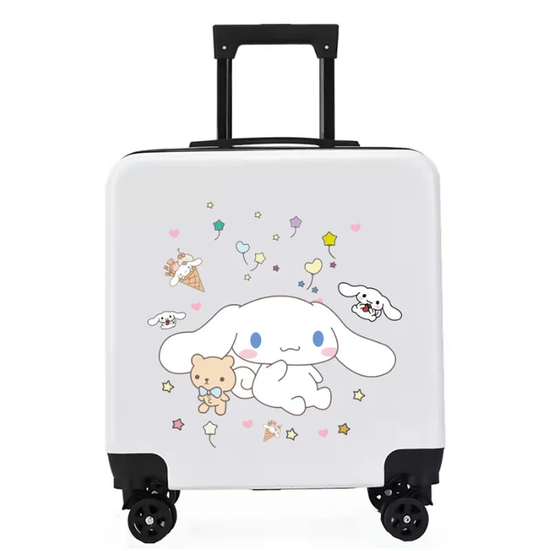 Sanrios New Child Trolley Case Cute Cartoon Kuromi Anime Hello Kittys Universal Wheel Suitcase Boy Girl Password Lock Suitcase