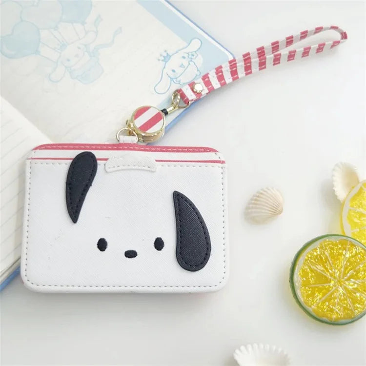 hello kitty y2k sanrio cute girl ID card storage bag Melody card holder travel passport Kuromi anime cartoon birthday gift