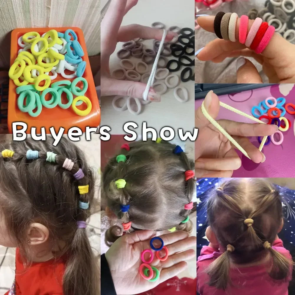 50/100/300pcs Kids Elastic Hair Bands Girls Sweets Scrunchie Rubber Band for Children Hair Ties Headband Baby Hair Accessories