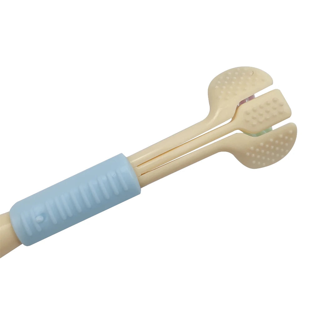 2 Pcs Children'S 3d Soft Bristled U-Shaped Three Sided Toothbrush For 360 Degree Deep Oral Cleaning Teeth Care For Boys Girls