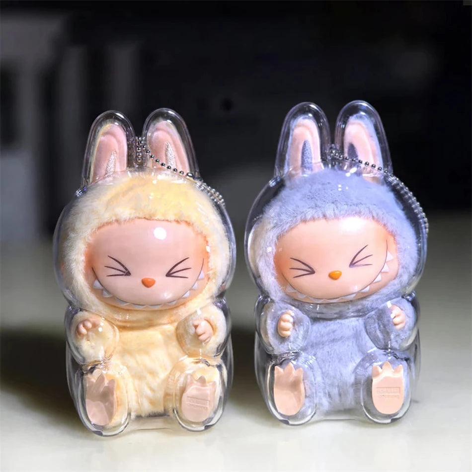 PopMart Monster Labubu V1 V2 Sit Party Transparent Protective Shell Doll Protective Doll Clothes Outfit Doll Accessories