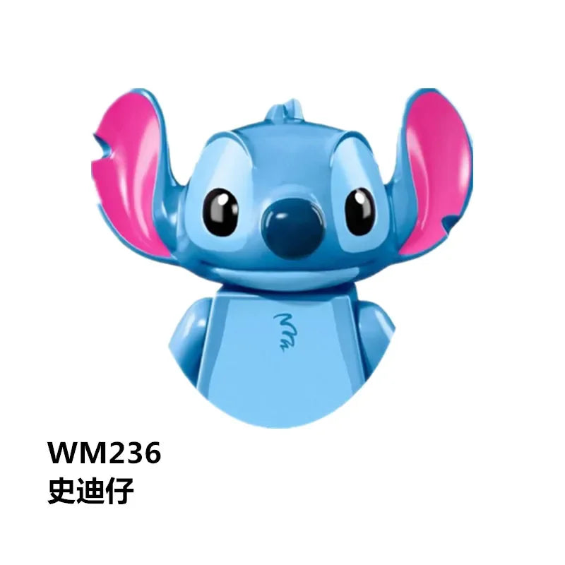 Cartoon Block Stitch Gizmo ET Stay Puft Mini Action 3D Character Model Puzzle Assembly Toy Children's Birthday Gifts