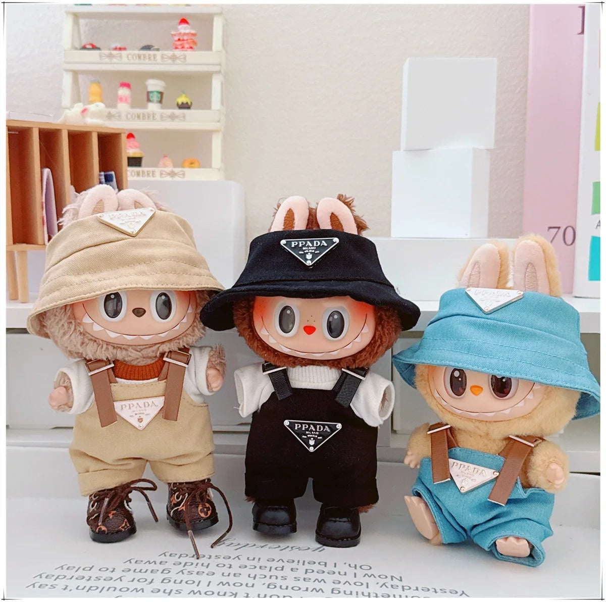 The first and second generations of Labubu only sell 17cm seated party clothes accessories inverted triangle workwear fashion