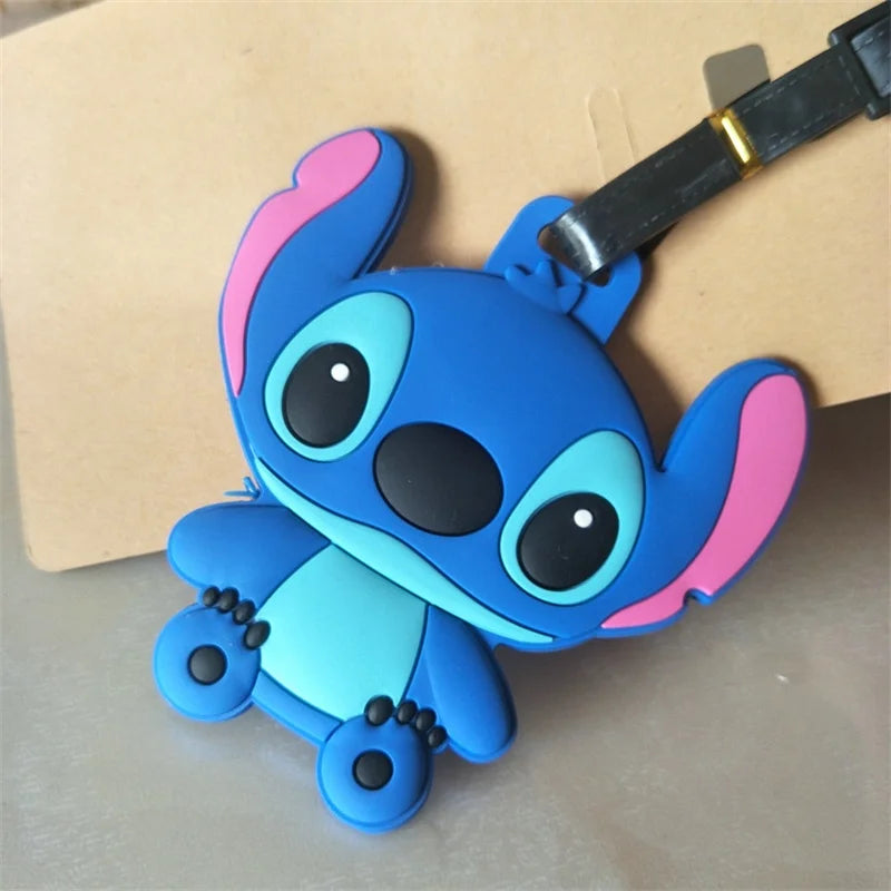 Don't mess with my stuff!Cartoon Stitch Luggage Tag Suitcase Name Address Label