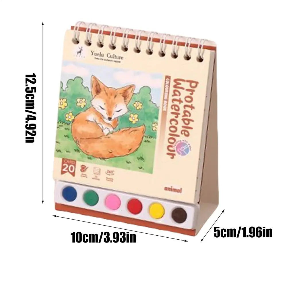 Coloring Book 20 Pages Portable Watercolor Coloring Book Kindergarten Colored Graffiti Enlightenment Note Picture Book